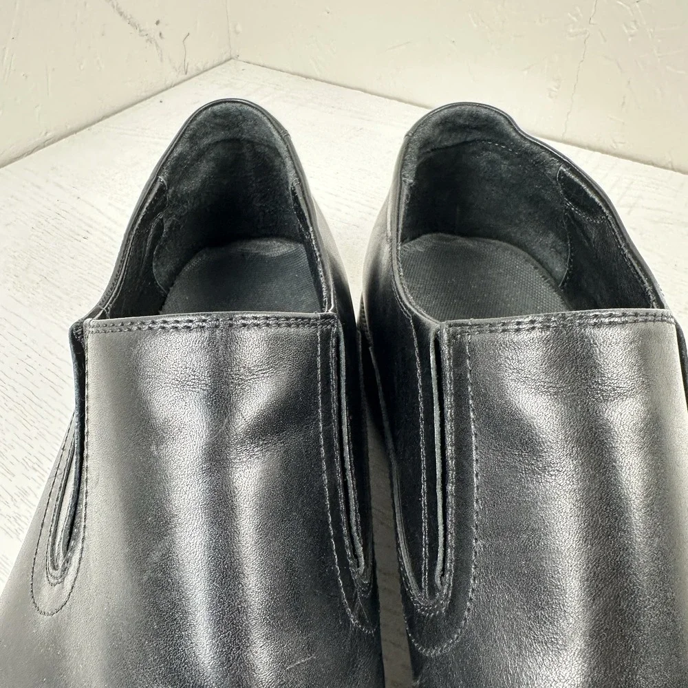 Shoes For Crews Men's 14 Statesman Black Cap Toe Leather Dress Shoes 1202
